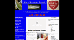 Desktop Screenshot of katysprinklerrepair.net